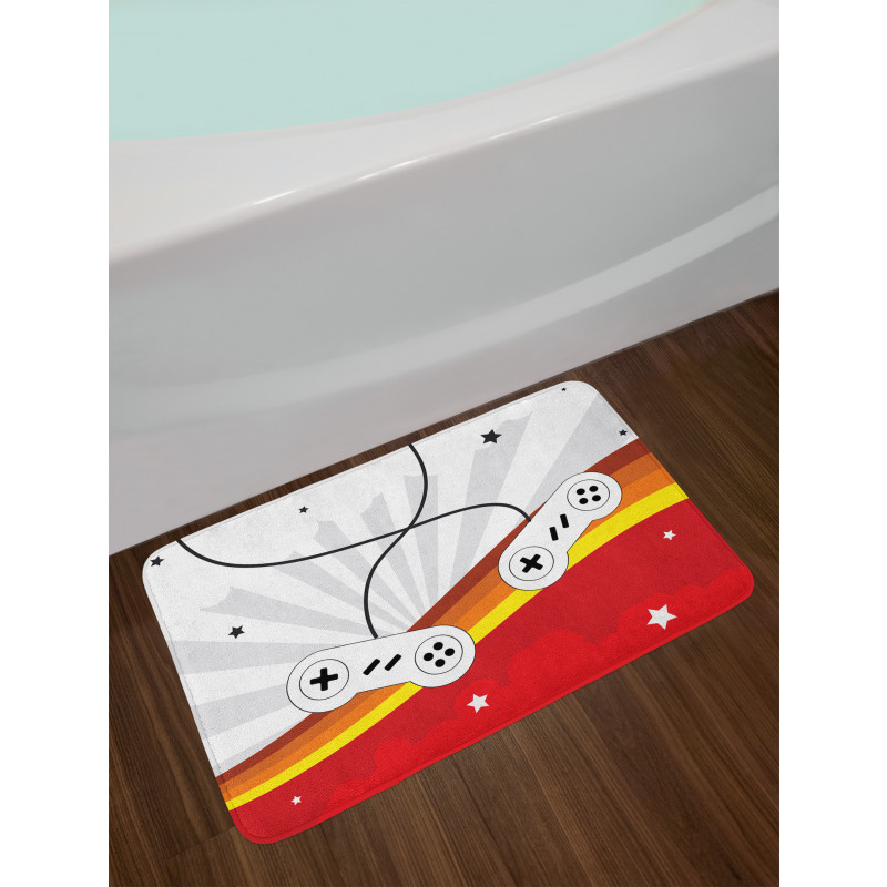 70's Gamepads Retro Games Bath Mat