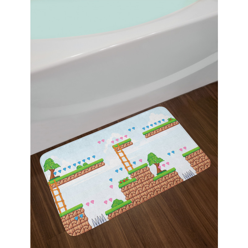 90's Retro Computer Game Bath Mat