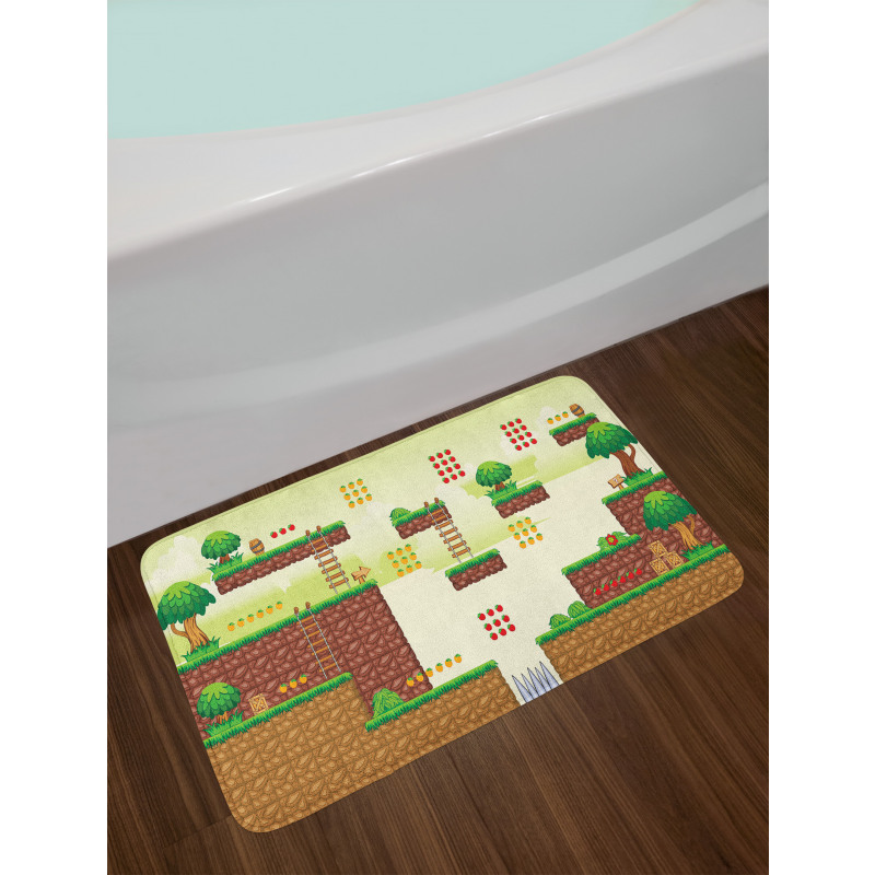 Vintage Video Game Platform Bath Mat