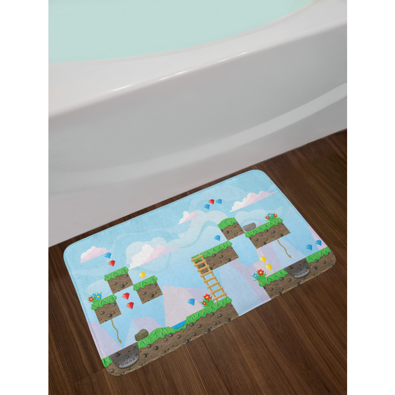 Vintage Game Platform Art Bath Mat