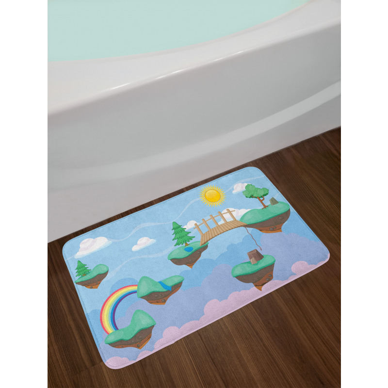 Flying Islands Game Platform Bath Mat