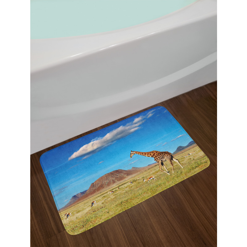 Savanna Giraffes Bath Mat