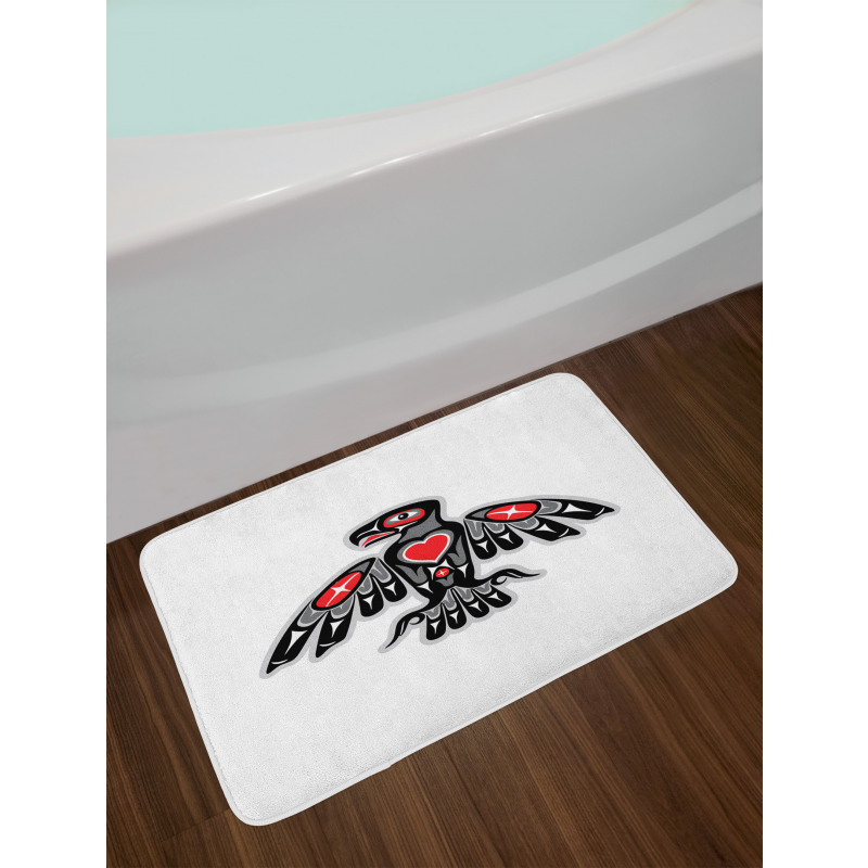 Indigenous Totem Bird Art Bath Mat