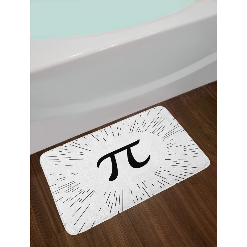 Monochromatic Simple Number Sign Bath Mat