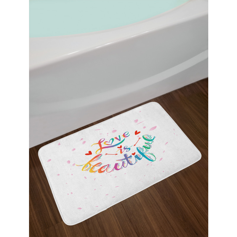 Love is Rainbow Art Bath Mat