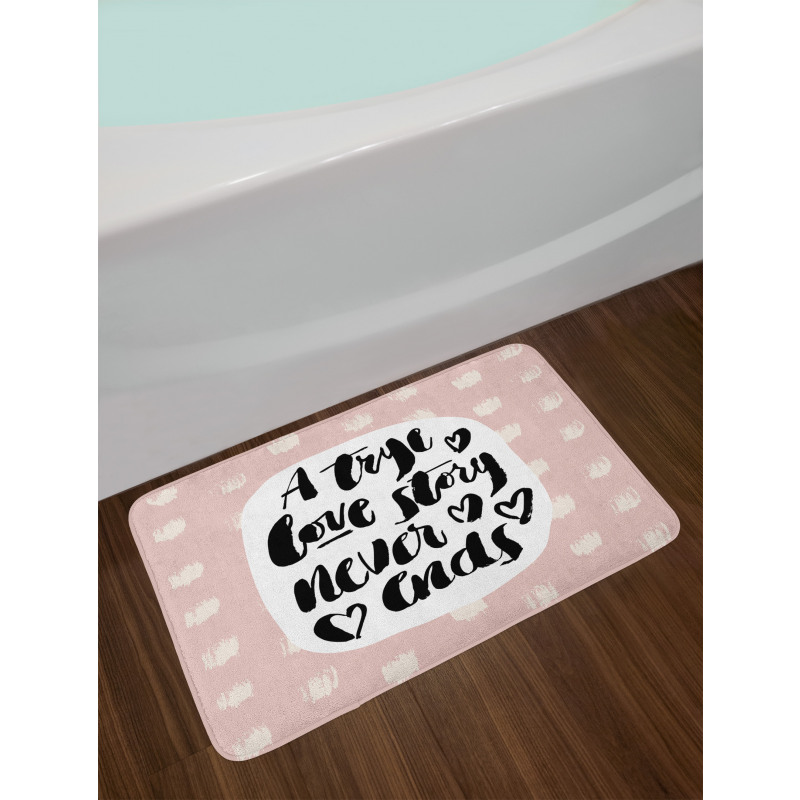 Love Story Saying Bath Mat