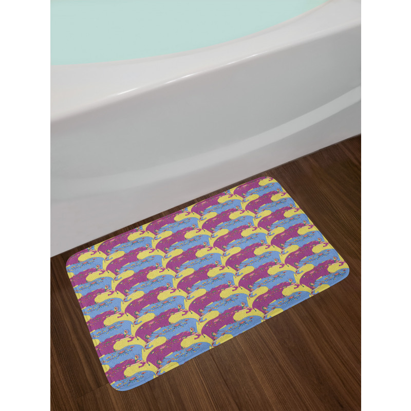 Oriental Floral Elephants Bath Mat