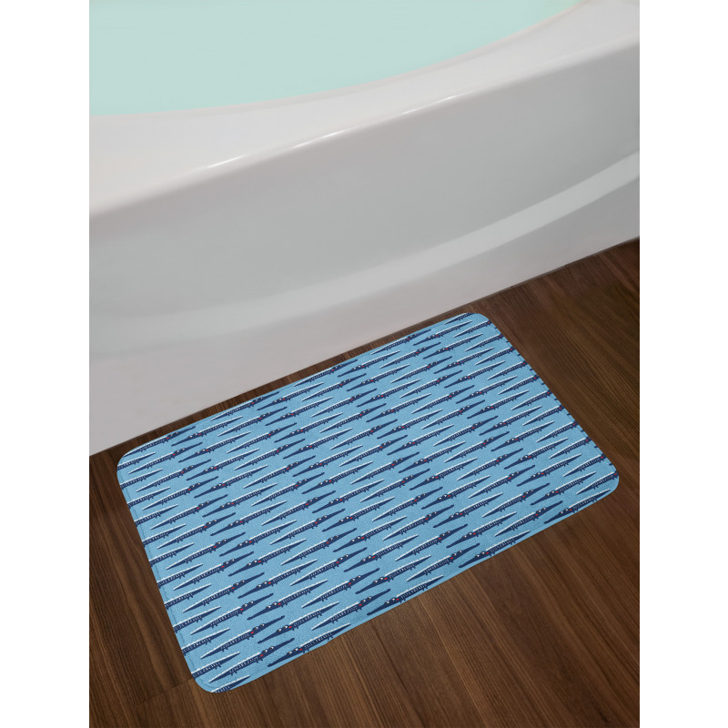 Cartoon of Funny Gators Bath Mat