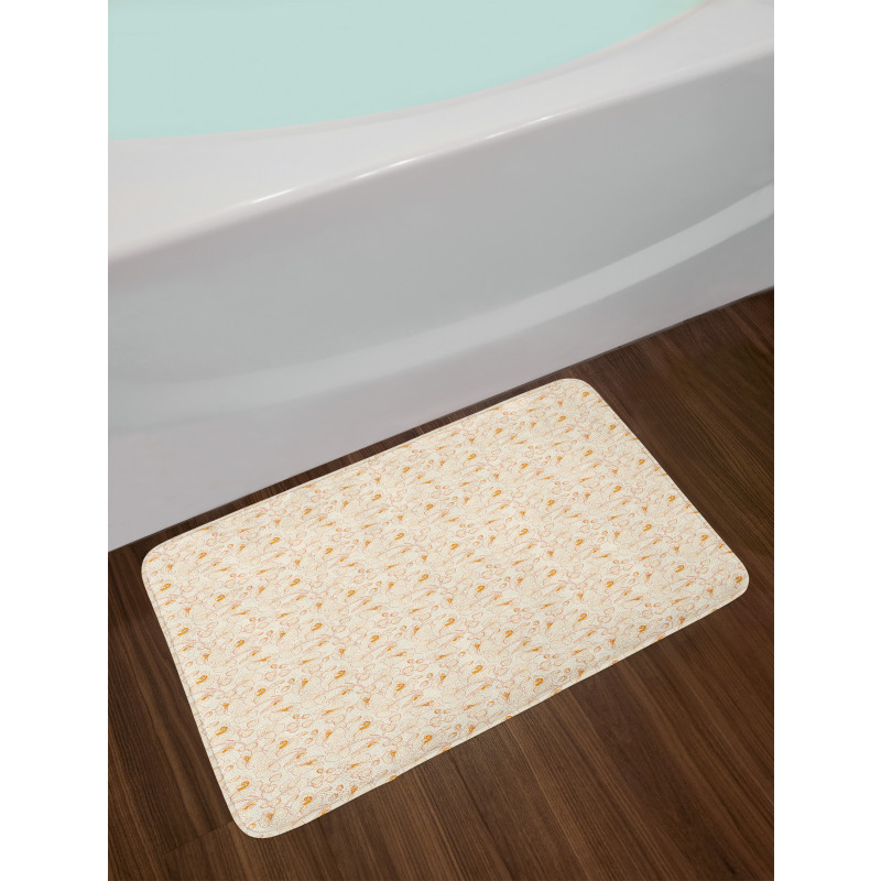 Romantic Petals and Buds Bath Mat