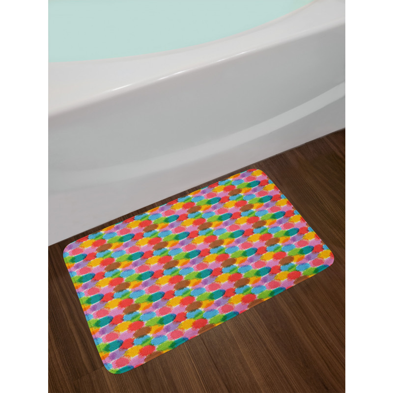 Grunge Vibrant Motif Bath Mat