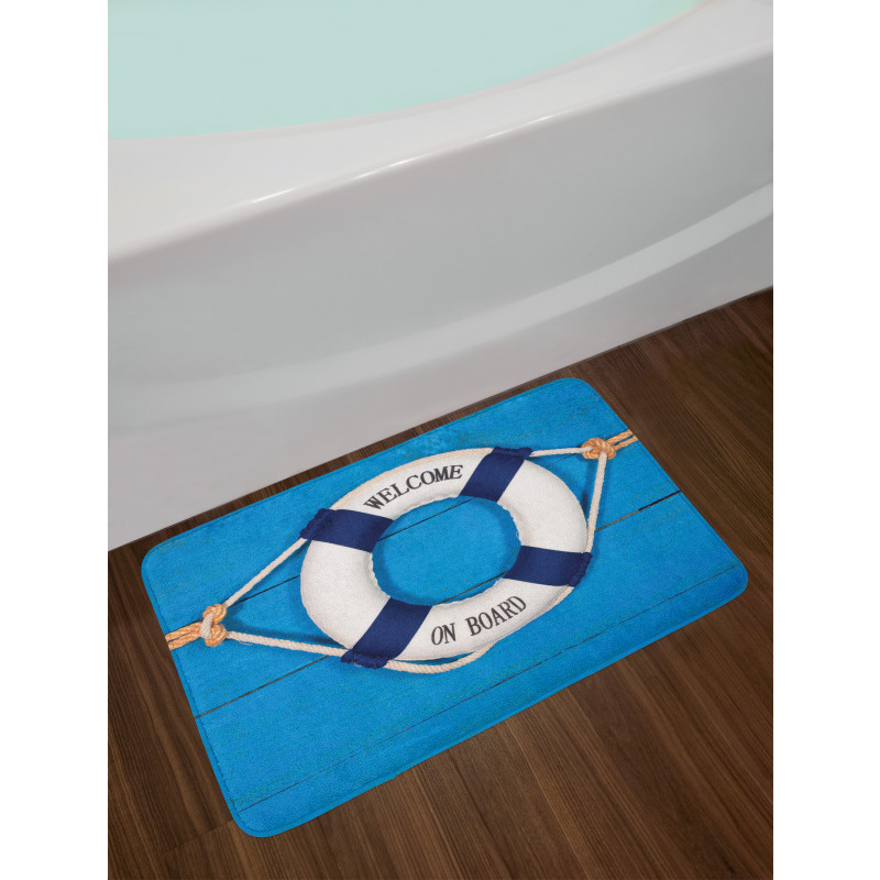 Welcome on Board Sign Bath Mat