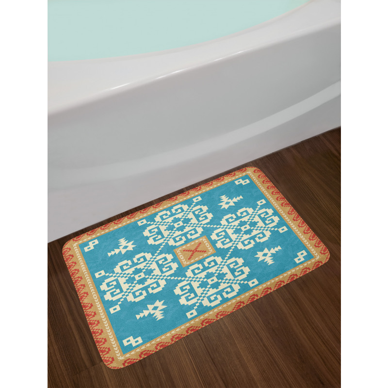 Nordic Style Square Ornament Bath Mat