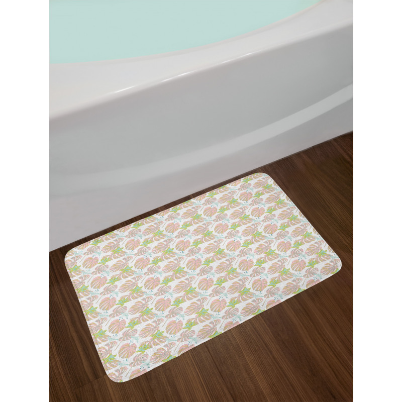 Hawaiian Leaves Pattern Bath Mat