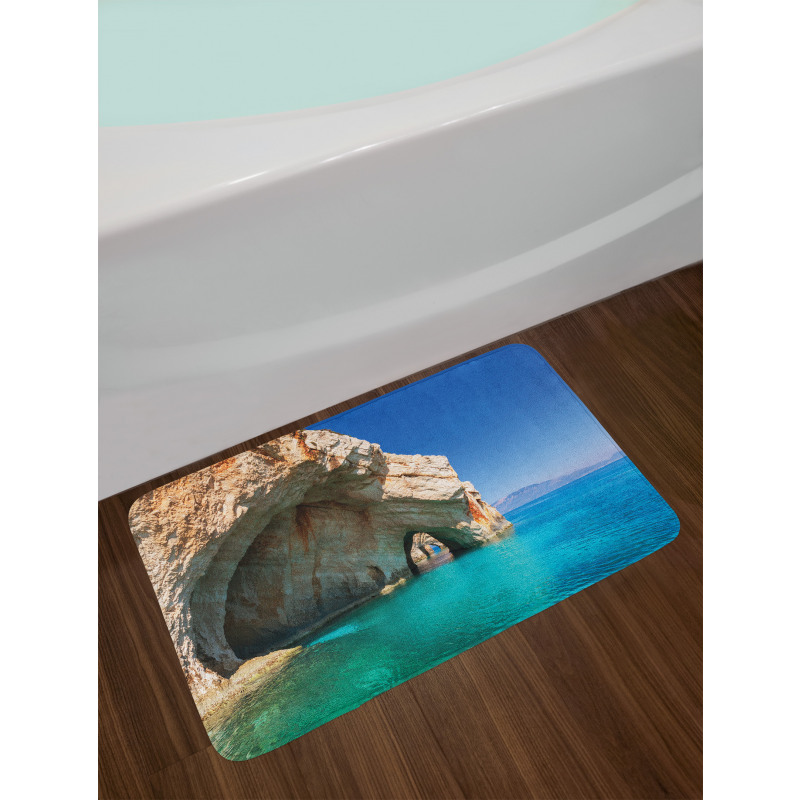 Sea Cave on Zakynthos Bath Mat