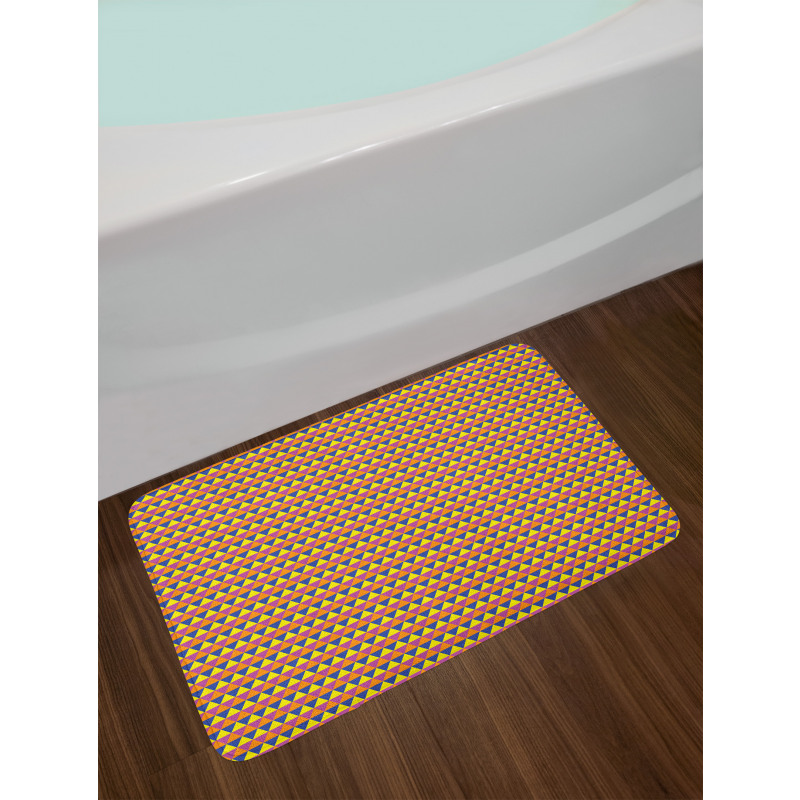 Vibrant Triangles Bath Mat