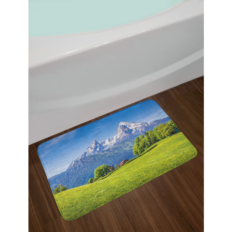 Blooming Flower Foliage Bath Mat