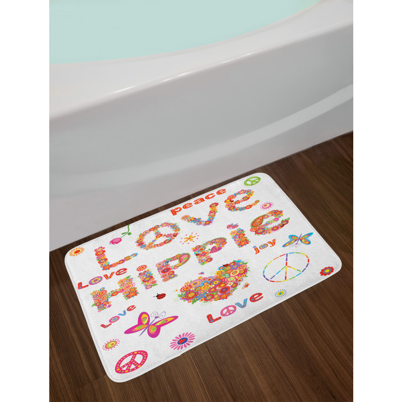 Love Hippie Vivid Floral Bath Mat