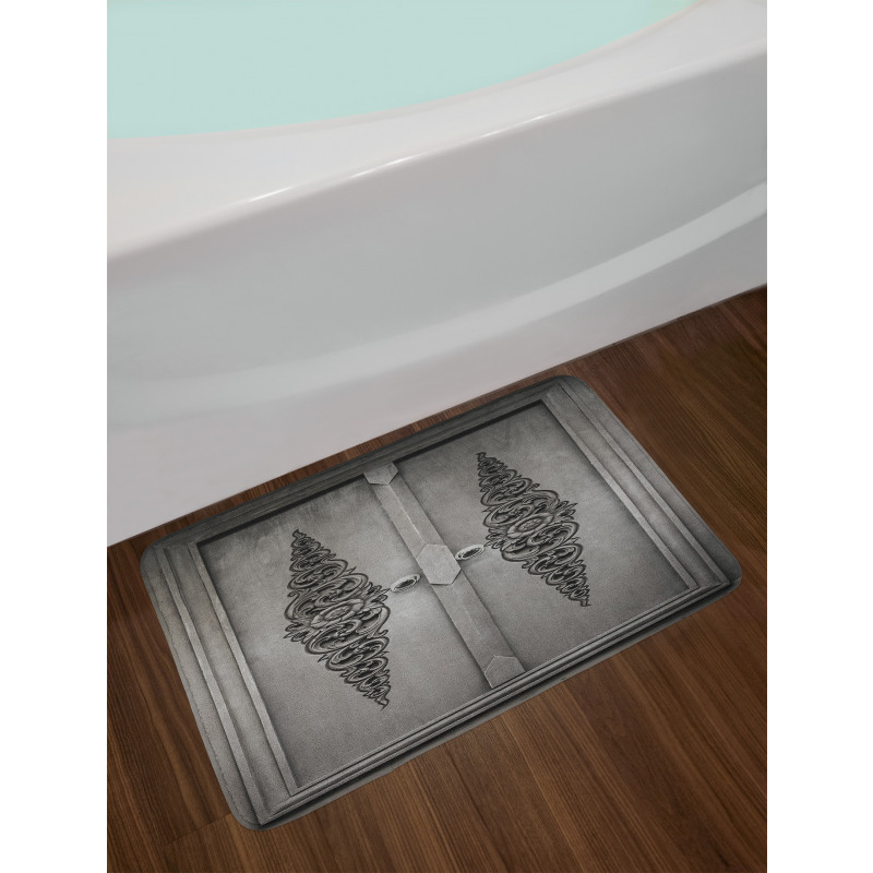 Antique Floral Pattern Bath Mat