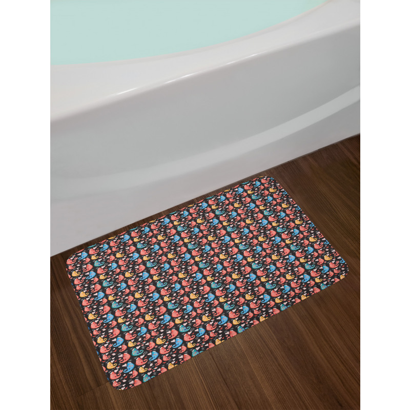 Abstract Reptiles Love Bath Mat