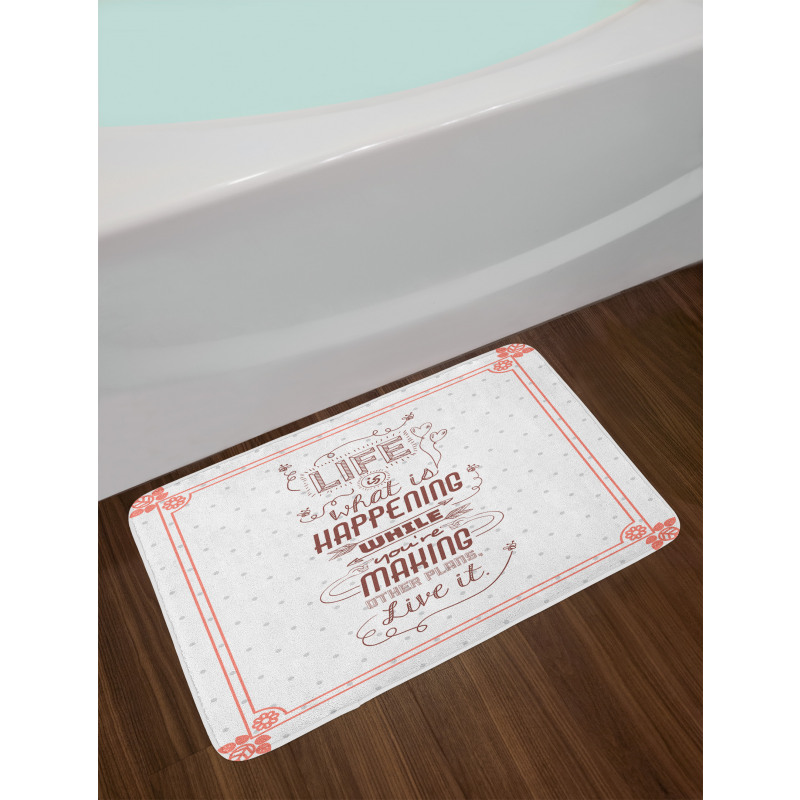 Motivational Attitude Art Bath Mat