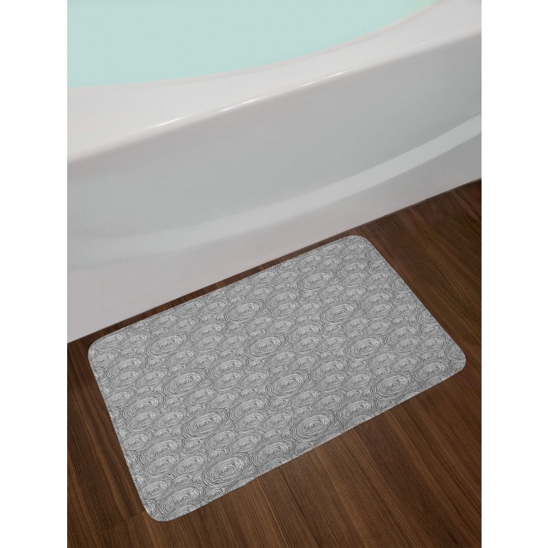 Hand Drawn Spiral Rounds Bath Mat