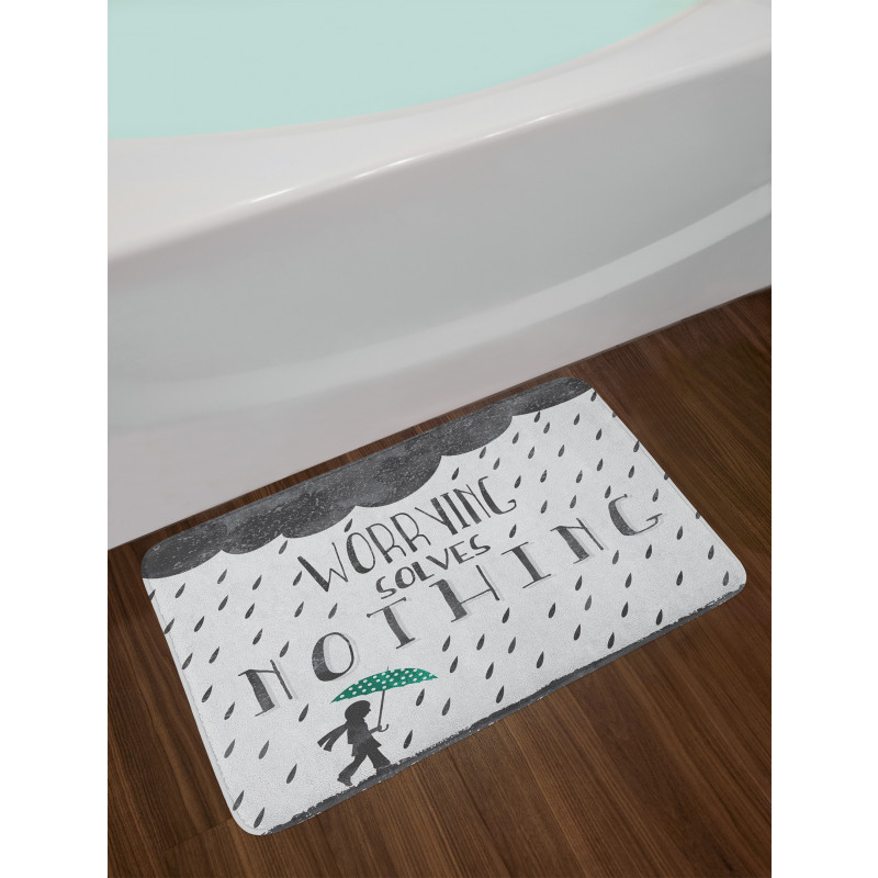 Worrying Solves Nothing Bath Mat