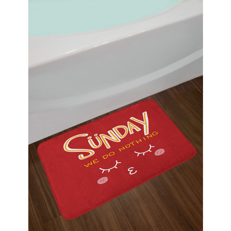 Funny Sunday Saying Bath Mat