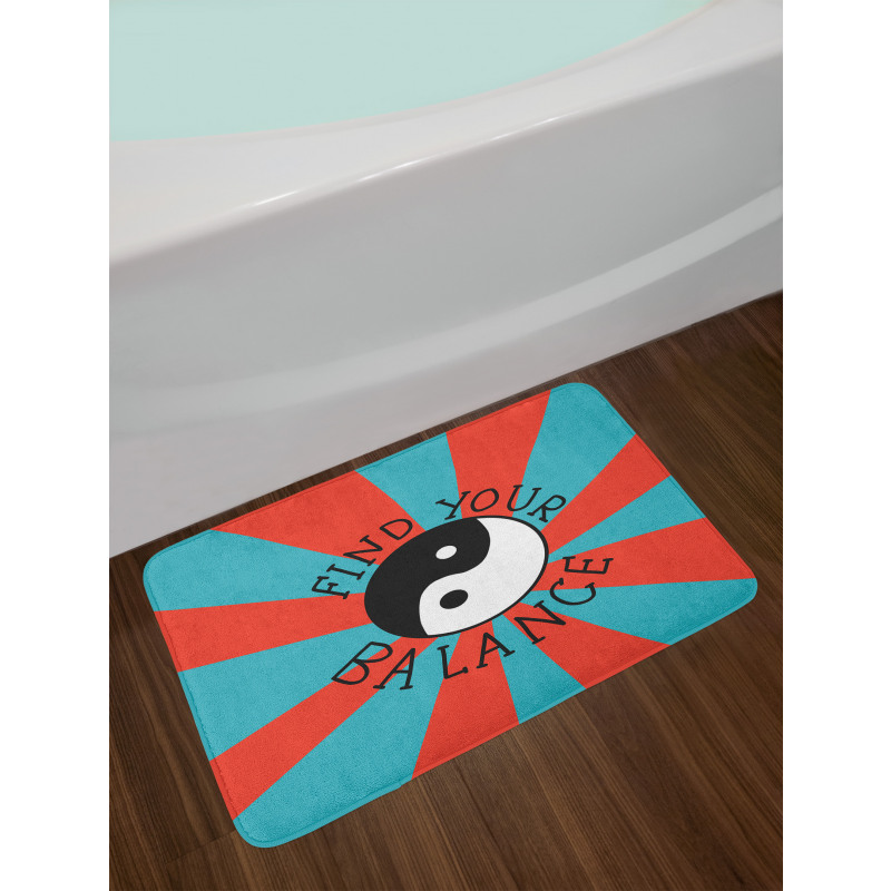 Find Your Balance Text Bath Mat