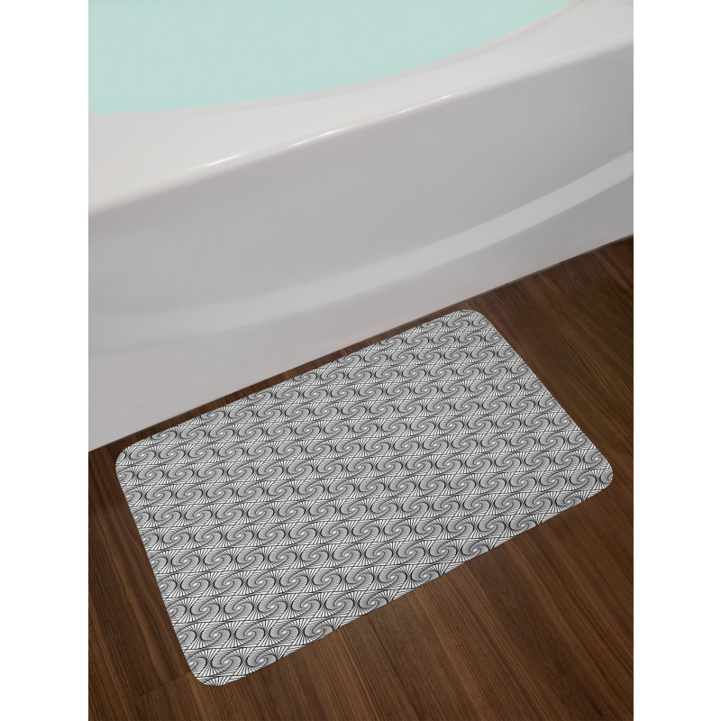 Twirl Spiral Tiles Vortex Bath Mat