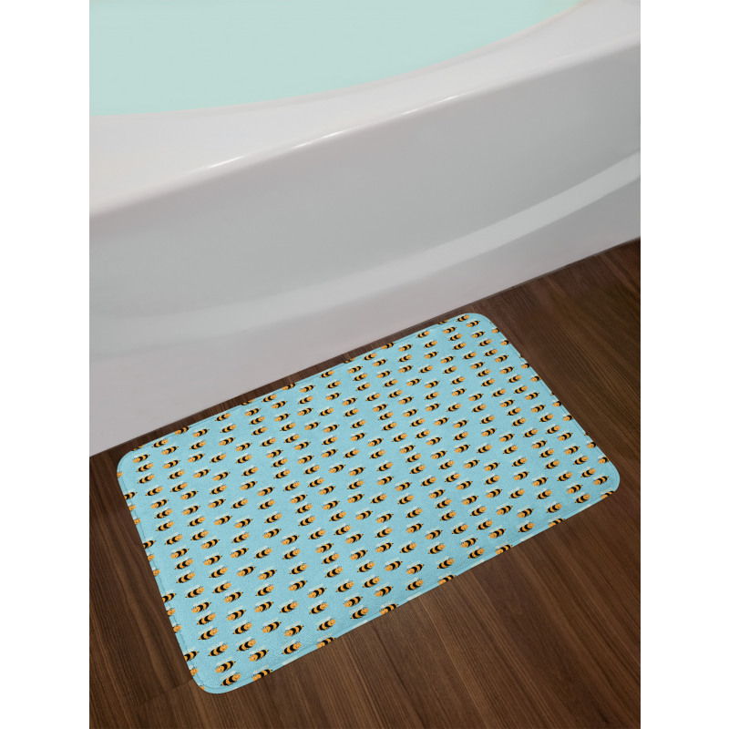 Striped Smiling Bath Mat