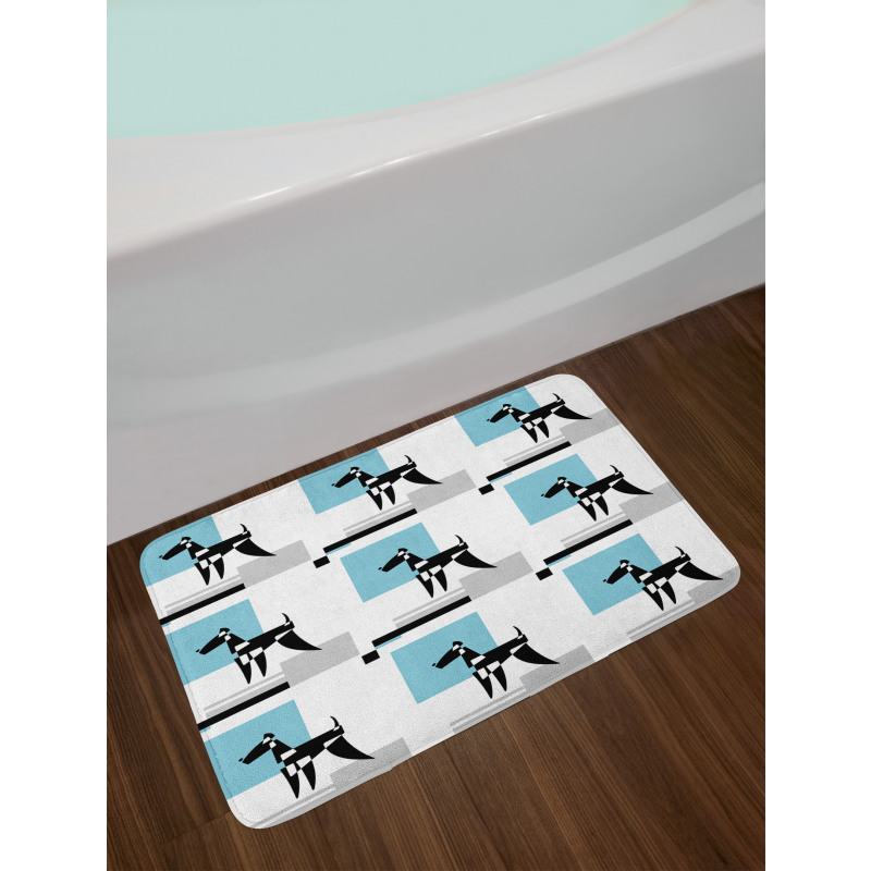 Simplistic Modern Terrier Bath Mat