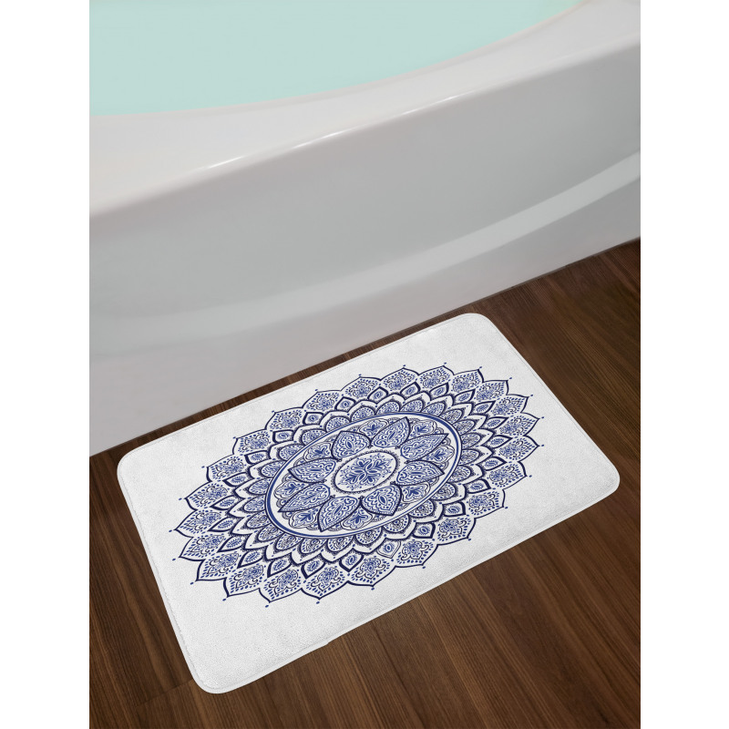 Meditative Floral Art Bath Mat