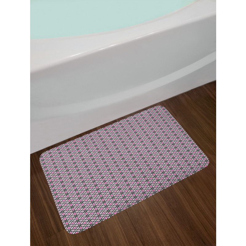 Vibrant Tone Circles Motifs Bath Mat