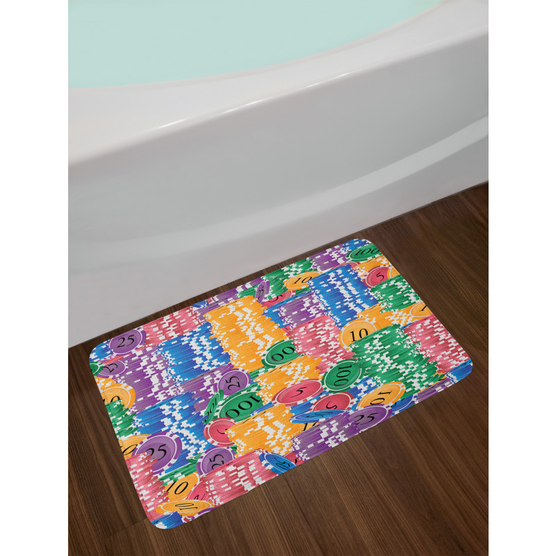 Casino Chips Luck Bath Mat