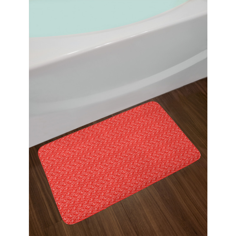 Vibrant Dotted Leaves Art Bath Mat