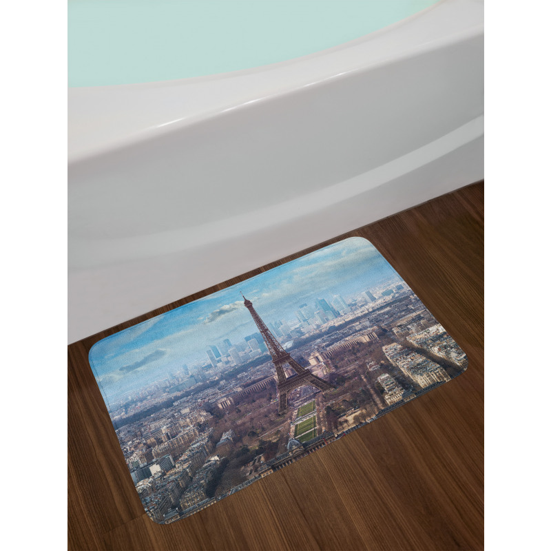 View of Eiffel Tower Bath Mat
