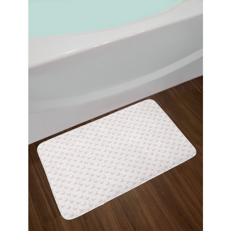 Abstract Aquatic Birds Art Bath Mat