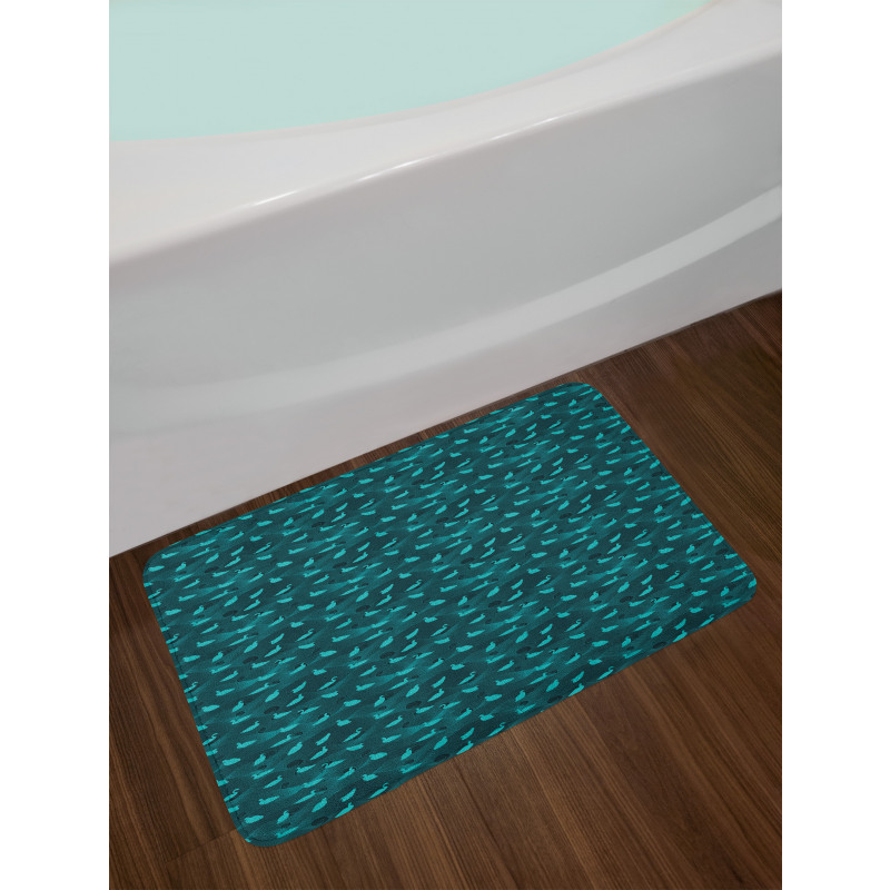 Waterfowl Birds Wave Bath Mat