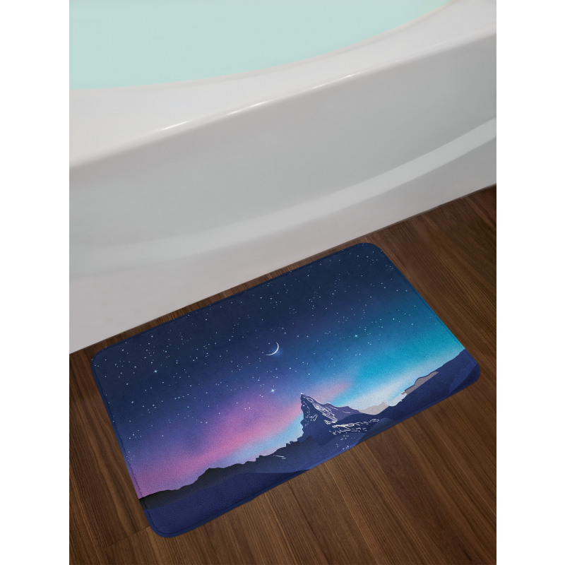 Aurora Borealis Mountain Bath Mat