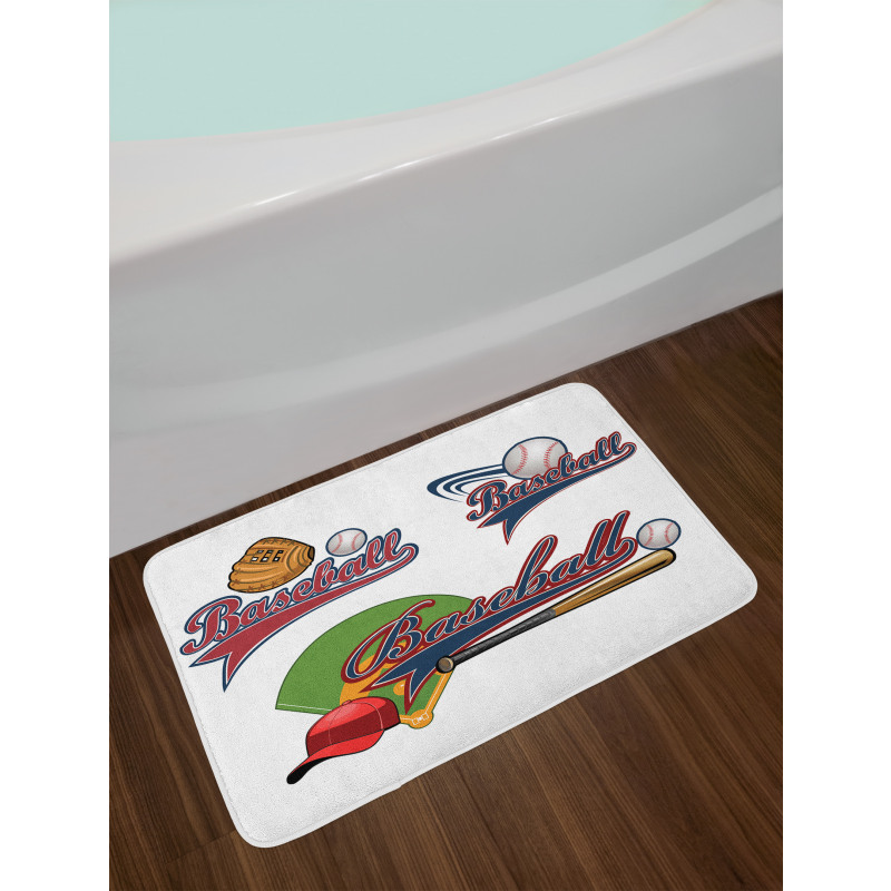 Baseball Mitt Ball Bath Mat