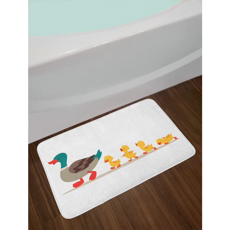 Mother Duck Babies Row Bath Mat