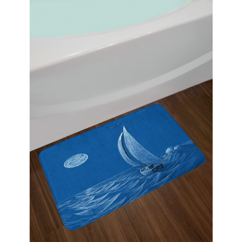 Sail Boat Ship Bath Mat