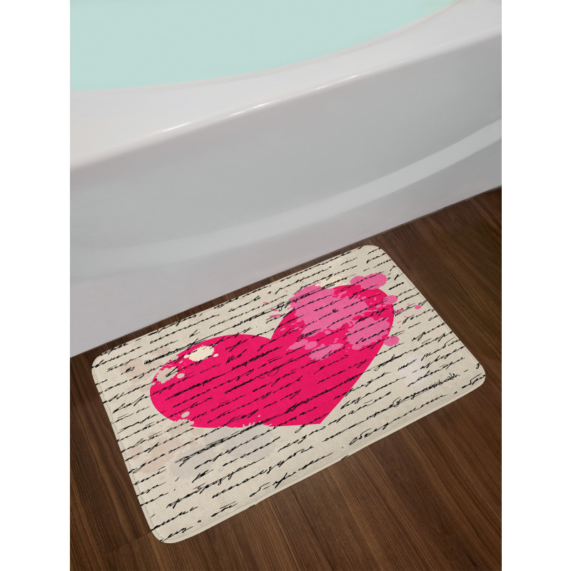 Love Words Handwriting Bath Mat