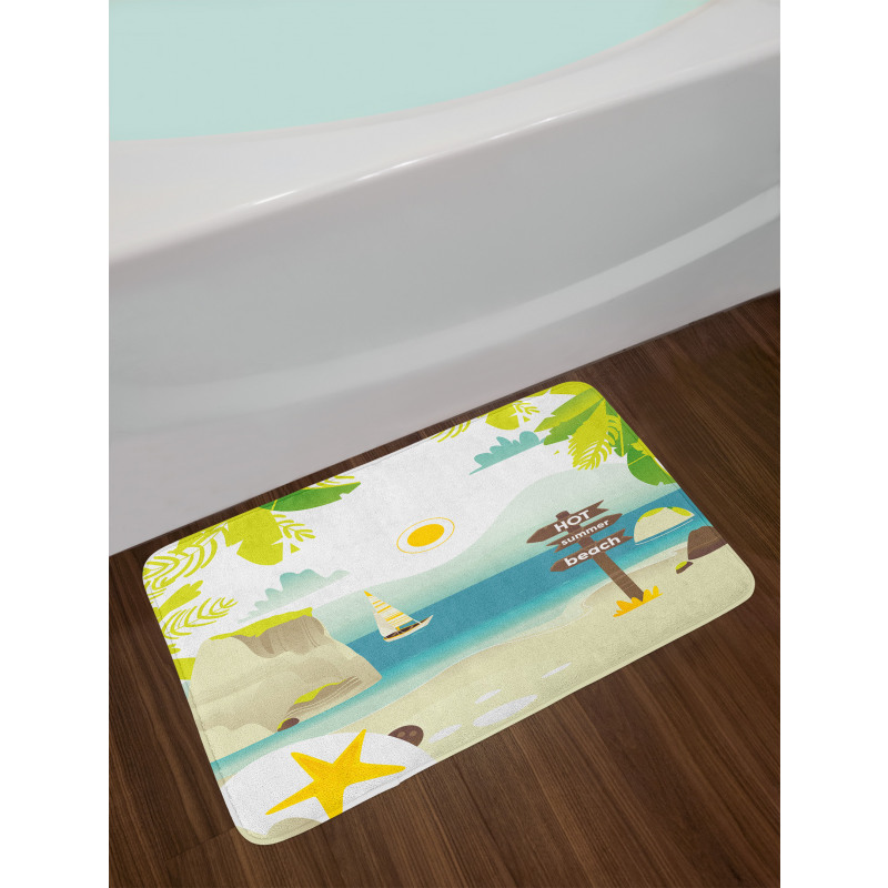 Hot Summer Botany Sea Bath Mat