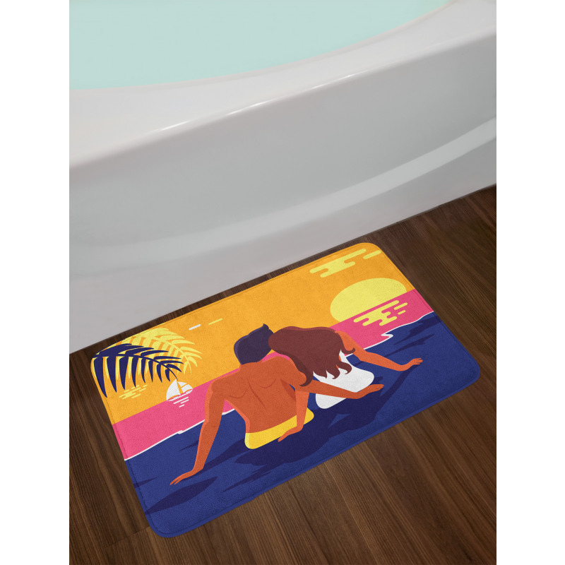 Romantic Couple Coast Bath Mat