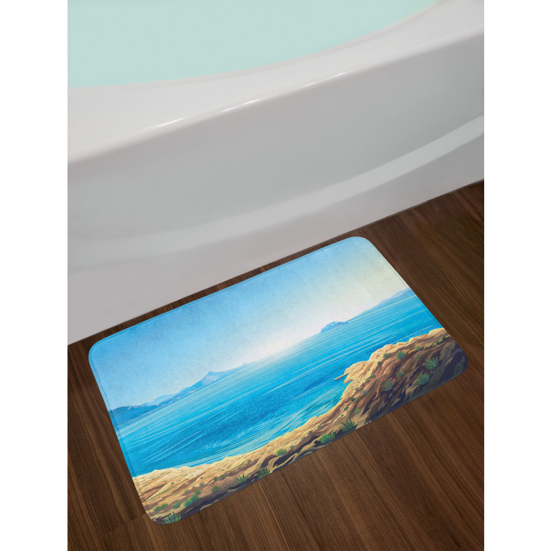 Seascape Cartoon Bath Mat