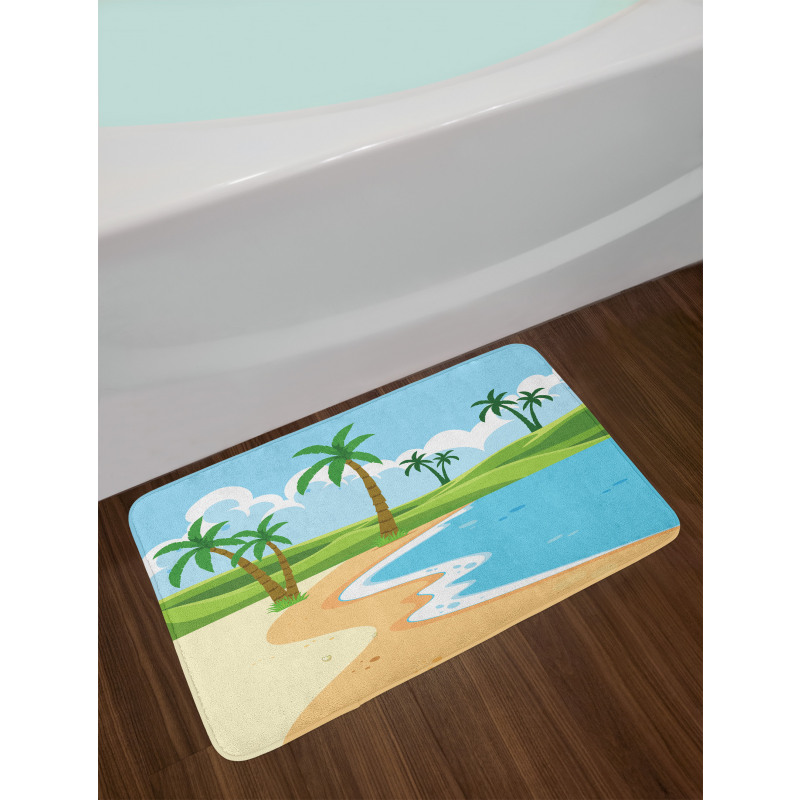 Coast with Grass Palm Bath Mat