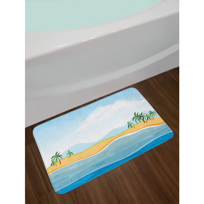 Ocean Palms Panorama Bath Mat