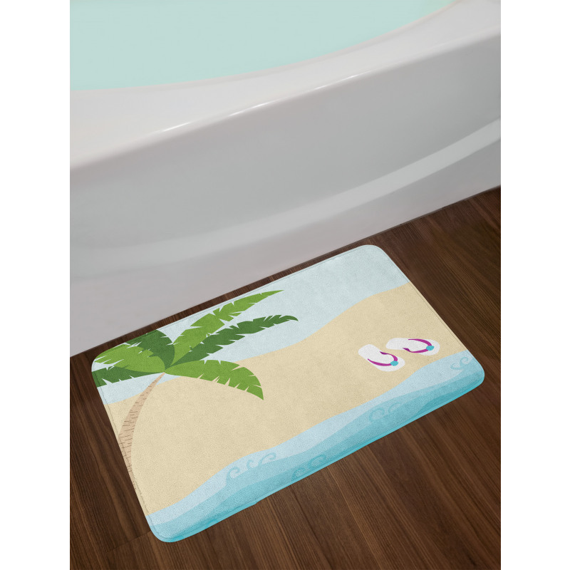 Flip Flops on Coast Bath Mat