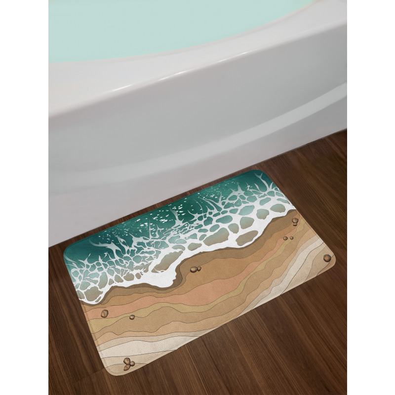 Foamy Sea Waves Bay Bath Mat